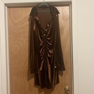 Velvet Ruched Dress